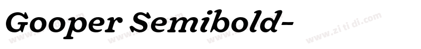 Gooper Semibold字体转换 Gooper Semibold字体转换